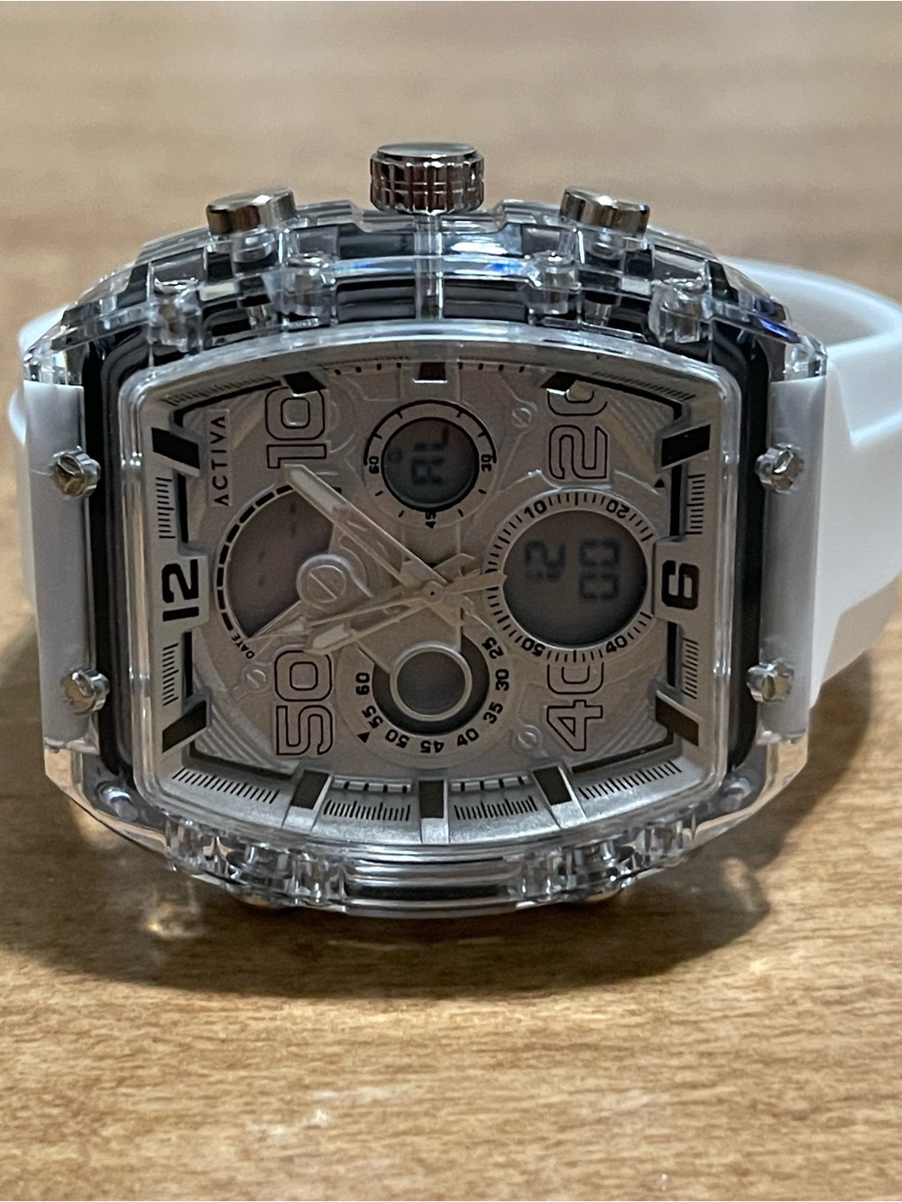 Activa Vion X Invicta  Essentials  Unisex Watch, White & Silver Dial New 45mm